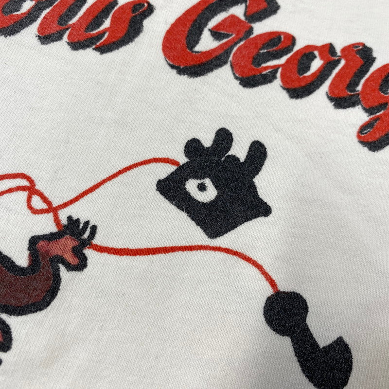 【中古品】【メンズ】 ACTON アクトン USA製 CURIOUS GEORGE LINGER TEE おさるのジョージ リンガー Tシャツ トップス 146-260902-kh-09-izu サイズ：XL カラー：ホワイト系×レッド 万代Net店