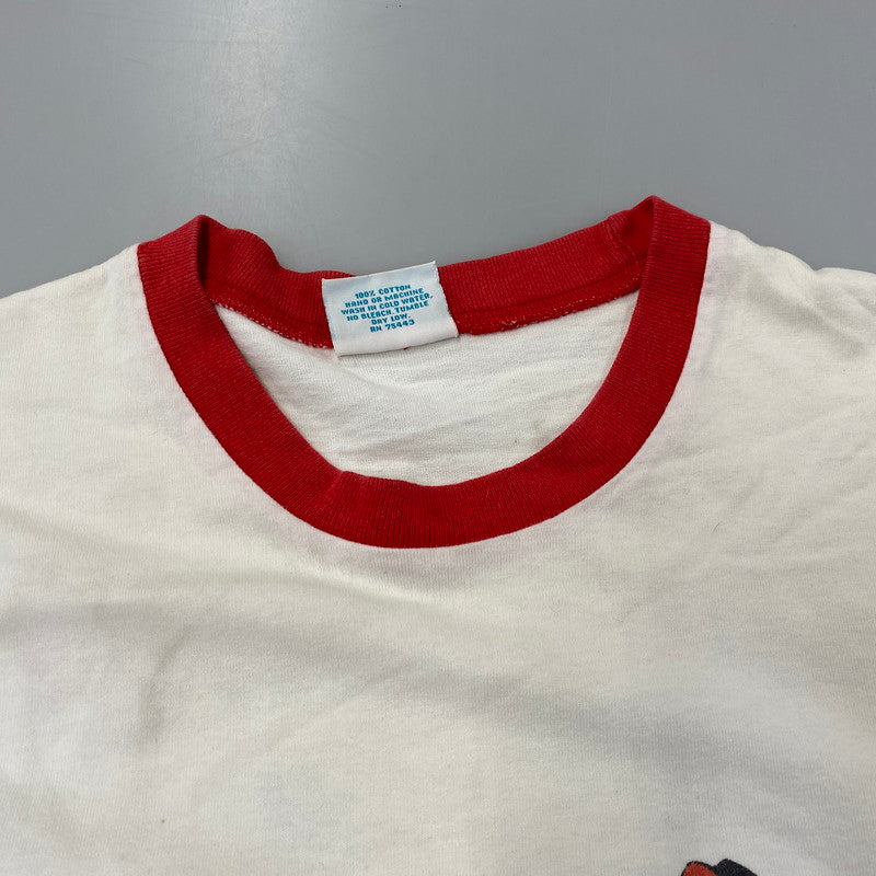【中古品】【メンズ】 ACTON アクトン USA製 CURIOUS GEORGE LINGER TEE おさるのジョージ リンガー Tシャツ トップス 146-260902-kh-09-izu サイズ：XL カラー：ホワイト系×レッド 万代Net店