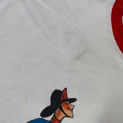 【中古品】【メンズ】 ACTON アクトン USA製 CURIOUS GEORGE LINGER TEE おさるのジョージ リンガー Tシャツ トップス 146-260902-kh-09-izu サイズ：XL カラー：ホワイト系×レッド 万代Net店