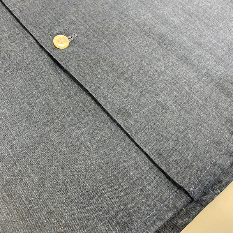 【中古品】【メンズ】 MANHATTAN マンハッタン 60’S DURA-SMOOTH LS OPEN COLLAR SHIRT デュラスムース ロングスリーブ オープン カラー シャツ トップス 長袖 146-260907-cs-15-izu サイズ：M カラー：ネイビー 万代Net店