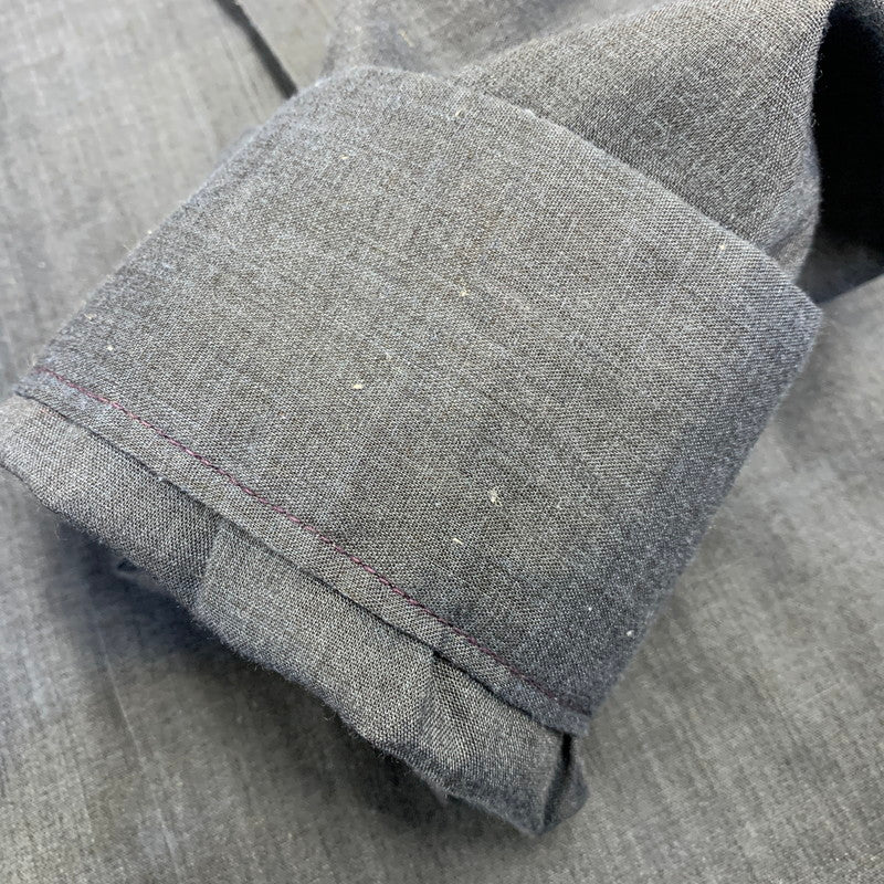 【中古品】【メンズ】 MANHATTAN マンハッタン 60’S DURA-SMOOTH LS OPEN COLLAR SHIRT デュラスムース ロングスリーブ オープン カラー シャツ トップス 長袖 146-260907-cs-15-izu サイズ：M カラー：ネイビー 万代Net店