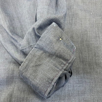 【中古品】【メンズ】 MANHATTAN マンハッタン 60’S DURA-SMOOTH LS OPEN COLLAR SHIRT デュラスムース ロングスリーブ オープン カラー シャツ トップス 長袖 146-260907-cs-15-izu サイズ：M カラー：ネイビー 万代Net店