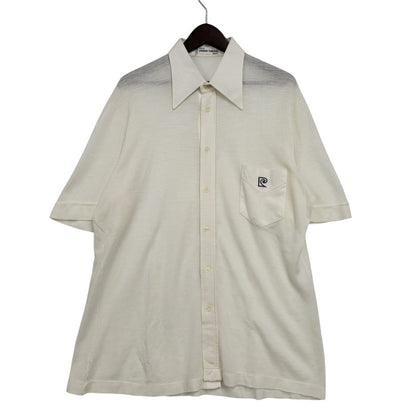 【中古品】【メンズ】 Pierre Cardin ピエールカルダン KNIT S/S SHIRT ニット 半袖 シャツ フランス製 141-260829-as-10-izu サイズ：6 カラー：アイボリー 万代Net店