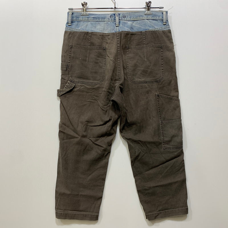 【中古品】【メンズ】 MIHARA YASUHIRO ミハラヤスヒロ DOCKING DENIM PAINTER PANTS 11072195 ドッキング デニム ペインターパンツ 151-260907-as-23-izu サイズ：S カラー：インディゴ×チャコール 万代Net店