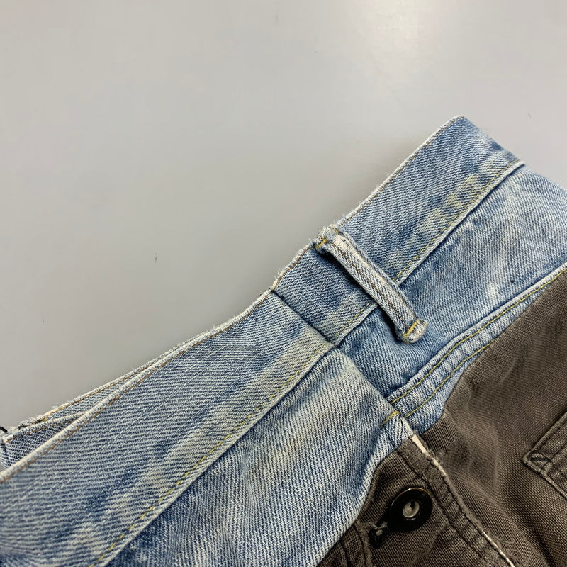 【中古品】【メンズ】 MIHARA YASUHIRO ミハラヤスヒロ DOCKING DENIM PAINTER PANTS 11072195 ドッキング デニム ペインターパンツ 151-260907-as-23-izu サイズ：S カラー：インディゴ×チャコール 万代Net店