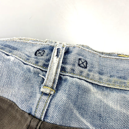 【中古品】【メンズ】 MIHARA YASUHIRO ミハラヤスヒロ DOCKING DENIM PAINTER PANTS 11072195 ドッキング デニム ペインターパンツ 151-260907-as-23-izu サイズ：S カラー：インディゴ×チャコール 万代Net店