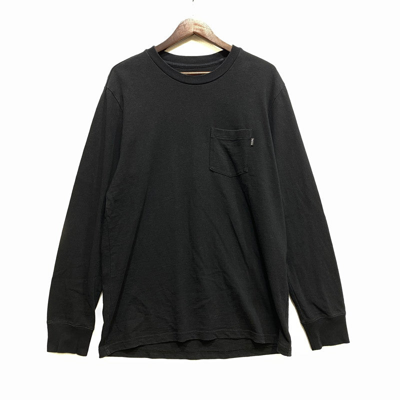 【中古品】【メンズ】 SUPREME シュプリーム LS POCKET TEE ロングスリーブ ポケット Tシャツ トップス 長袖 149-260910-cs-01-izu サイズ：M カラー：ブラック 万代Net店