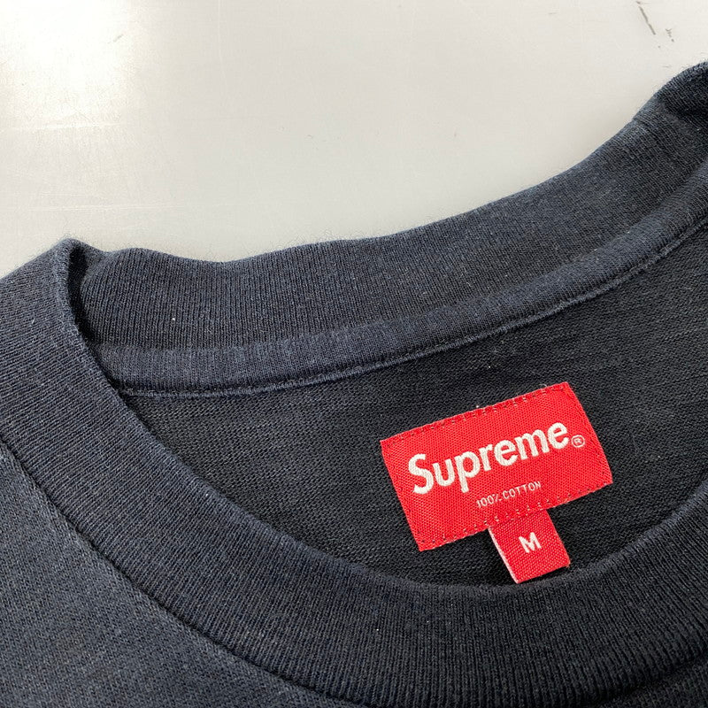 【中古品】【メンズ】 SUPREME シュプリーム LS POCKET TEE ロングスリーブ ポケット Tシャツ トップス 長袖 149-260910-cs-01-izu サイズ：M カラー：ブラック 万代Net店