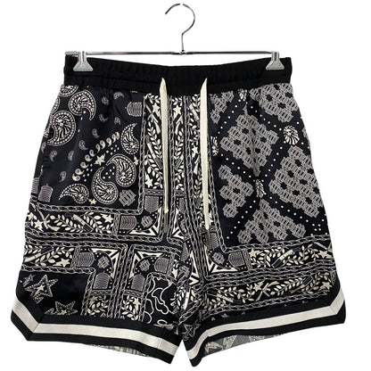【中古品】【メンズ】 A BATHING APE アベイシングエイプ BAPE BLACK PAISLEY SILK SHORTS ペイズリー シルク ショーツ ショートパンツ ボトムス 153-260901-kh-10-izu サイズ：M カラー：ブラック×ホワイト 万代Net店