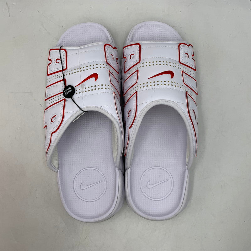 【中古品】【メンズ】 NIKE ナイキ AIR MORE UPTEMPO SLIDE FD9883-100 エア モアアップテンポ スライド サンダル 靴 160-260831-as-09-izu サイズ：32cm カラー：WHITE/UNIVERSITY RED-WHITE 万代Net店