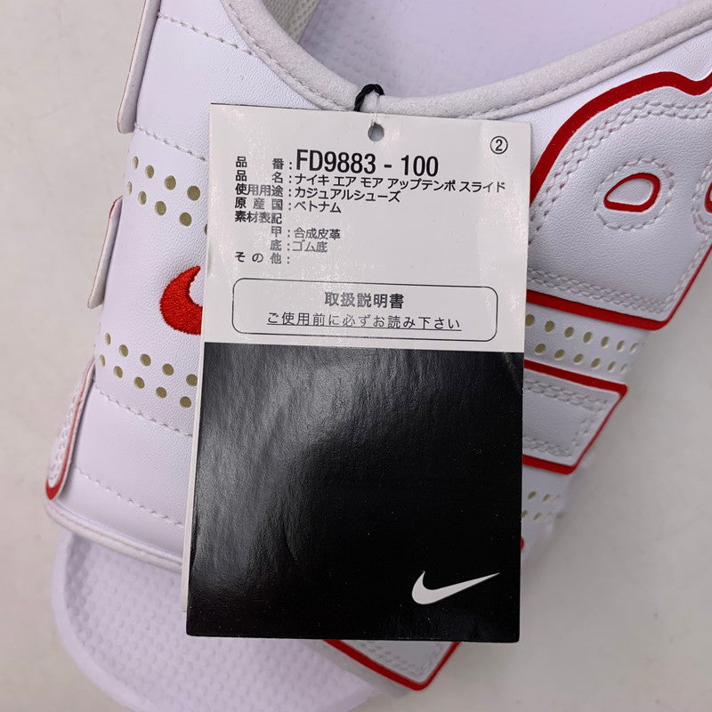 【中古品】【メンズ】 NIKE ナイキ AIR MORE UPTEMPO SLIDE FD9883-100 エア モアアップテンポ スライド サンダル 靴 160-260831-as-09-izu サイズ：32cm カラー：WHITE/UNIVERSITY RED-WHITE 万代Net店