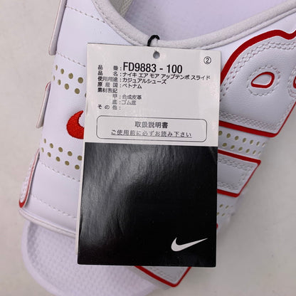 【中古品】【メンズ】 NIKE ナイキ AIR MORE UPTEMPO SLIDE FD9883-100 エア モアアップテンポ スライド サンダル 靴 160-260831-as-09-izu サイズ：32cm カラー：WHITE/UNIVERSITY RED-WHITE 万代Net店