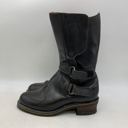 【現状渡し品】【メンズ】 CHIPPEWA チペワ 27862 USA製 1996年製 90S ENGINEER BOOTS エンジニア ブーツ シューズ 靴 164-260831-cs-12-izu サイズ：8 1/2 E カラー：ブラック 万代Net店