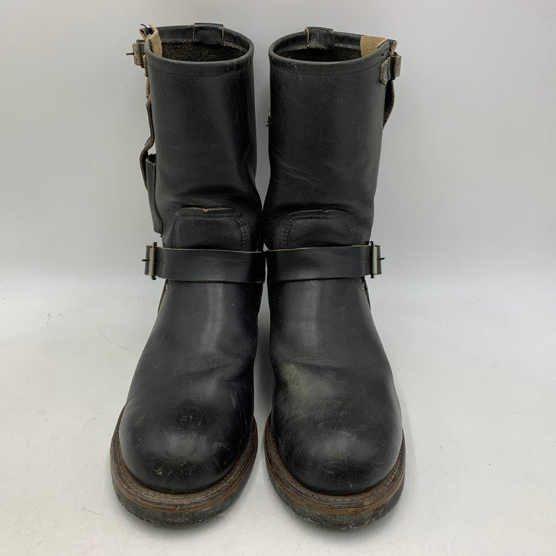 【現状渡し品】【メンズ】 RED WING レッドウィング 8270 USA製 茶芯 90S KNIFE POCKET ENGINEER BOOTS ナイフ ポケット エンジニア ブーツ シューズ 靴 164-260831-cs-13-izu サイズ：8 1/2 カラー：ブラック 万代Net店