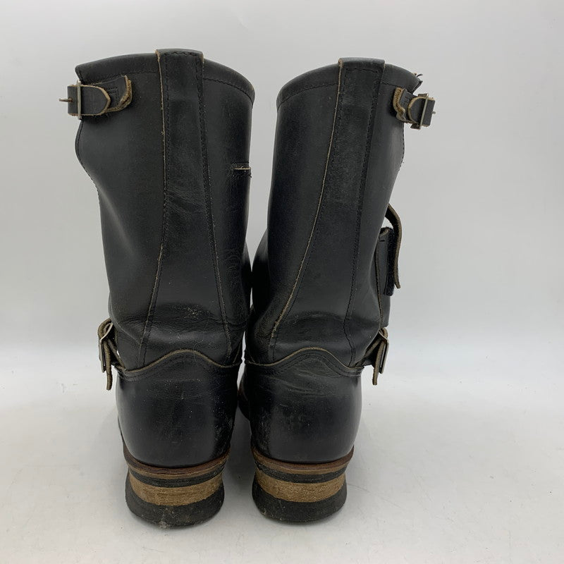 【現状渡し品】【メンズ】 RED WING レッドウィング 8270 USA製 茶芯 90S KNIFE POCKET ENGINEER BOOTS ナイフ ポケット エンジニア ブーツ シューズ 靴 164-260831-cs-13-izu サイズ：8 1/2 カラー：ブラック 万代Net店