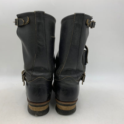 【現状渡し品】【メンズ】 RED WING レッドウィング 8270 USA製 茶芯 90S KNIFE POCKET ENGINEER BOOTS ナイフ ポケット エンジニア ブーツ シューズ 靴 164-260831-cs-13-izu サイズ：8 1/2 カラー：ブラック 万代Net店