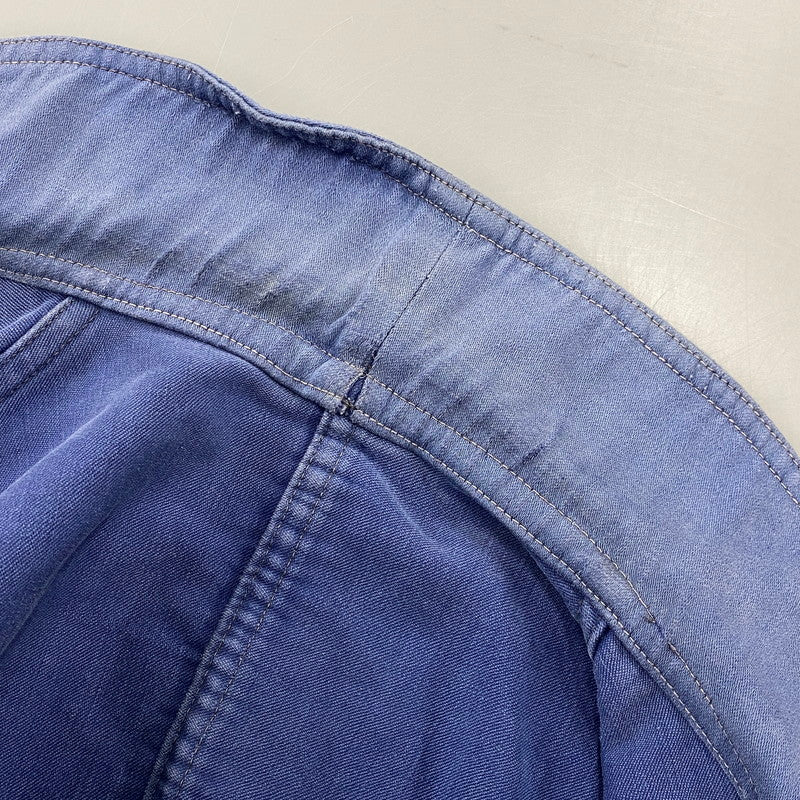 【現状渡し品】【メンズ】 LE MONT ROUGE ルモンルージュ FRENCH VINTAGE MOLESKIN WORK JACKET モールスキン ワークジャケット 146-260902-as-12-izu カラー：ブルー 万代Net店