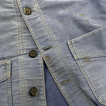 【現状渡し品】【メンズ】 LE MONT ROUGE ルモンルージュ FRENCH VINTAGE MOLESKIN WORK JACKET モールスキン ワークジャケット 146-260902-as-12-izu カラー：ブルー 万代Net店