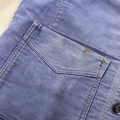 【現状渡し品】【メンズ】 LE MONT ROUGE ルモンルージュ FRENCH VINTAGE MOLESKIN WORK JACKET モールスキン ワークジャケット 146-260902-as-12-izu カラー：ブルー 万代Net店