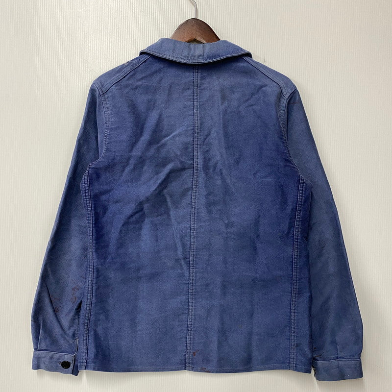 【現状渡し品】【メンズ】 LE MONT ROUGE ルモンルージュ FRENCH VINTAGE MOLESKIN WORK JACKET モールスキン ワークジャケット 146-260902-as-12-izu カラー：ブルー 万代Net店