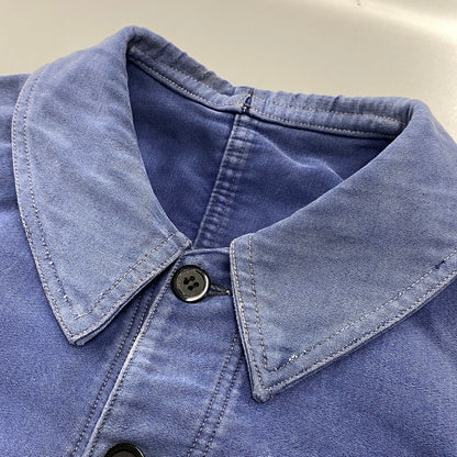 【現状渡し品】【メンズ】 LE MONT ROUGE ルモンルージュ FRENCH VINTAGE MOLESKIN WORK JACKET モールスキン ワークジャケット 146-260902-as-12-izu カラー：ブルー 万代Net店