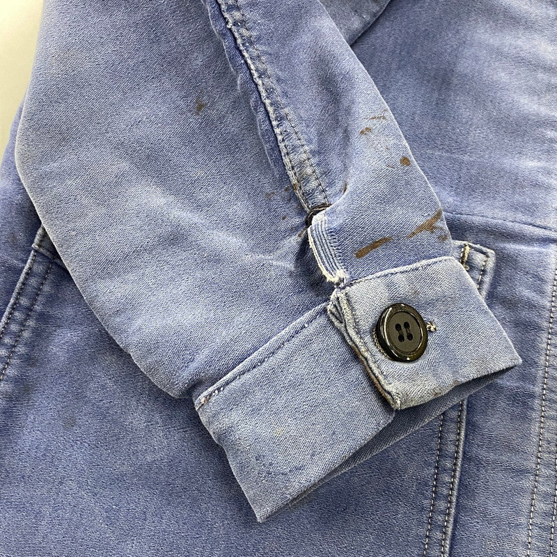 【現状渡し品】【メンズ】 LE MONT ROUGE ルモンルージュ FRENCH VINTAGE MOLESKIN WORK JACKET モールスキン ワークジャケット 146-260902-as-12-izu カラー：ブルー 万代Net店