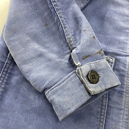 【現状渡し品】【メンズ】 LE MONT ROUGE ルモンルージュ FRENCH VINTAGE MOLESKIN WORK JACKET モールスキン ワークジャケット 146-260902-as-12-izu カラー：ブルー 万代Net店