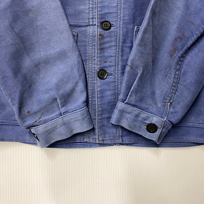 【現状渡し品】【メンズ】 LE MONT ROUGE ルモンルージュ FRENCH VINTAGE MOLESKIN WORK JACKET モールスキン ワークジャケット 146-260902-as-12-izu カラー：ブルー 万代Net店