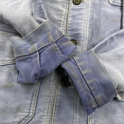 【現状渡し品】【メンズ】 LE MONT ROUGE ルモンルージュ FRENCH VINTAGE MOLESKIN WORK JACKET モールスキン ワークジャケット 146-260902-as-12-izu カラー：ブルー 万代Net店