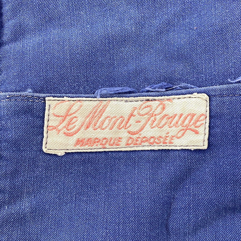 【現状渡し品】【メンズ】 LE MONT ROUGE ルモンルージュ FRENCH VINTAGE MOLESKIN WORK JACKET モールスキン ワークジャケット 146-260902-as-12-izu カラー：ブルー 万代Net店