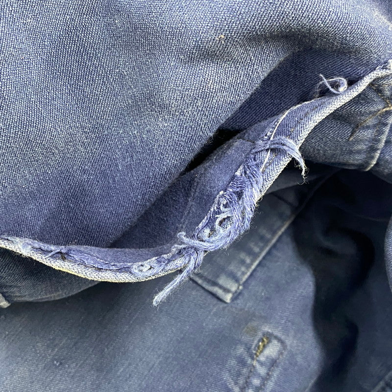 【現状渡し品】【メンズ】 LE MONT ROUGE ルモンルージュ FRENCH VINTAGE MOLESKIN WORK JACKET モールスキン ワークジャケット 146-260902-as-12-izu カラー：ブルー 万代Net店