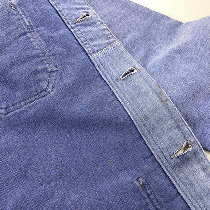 【現状渡し品】【メンズ】 LE MONT ROUGE ルモンルージュ FRENCH VINTAGE MOLESKIN WORK JACKET モールスキン ワークジャケット 146-260902-as-12-izu カラー：ブルー 万代Net店