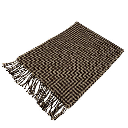 【中古品】【メンズ/レディース】 DRAKE'S ドレイクス 千鳥格子 CASHMERE MUFFLER カシミヤ マフラー 小物 187-260910-cs-14-izu カラー：ブラウン系 万代Net店