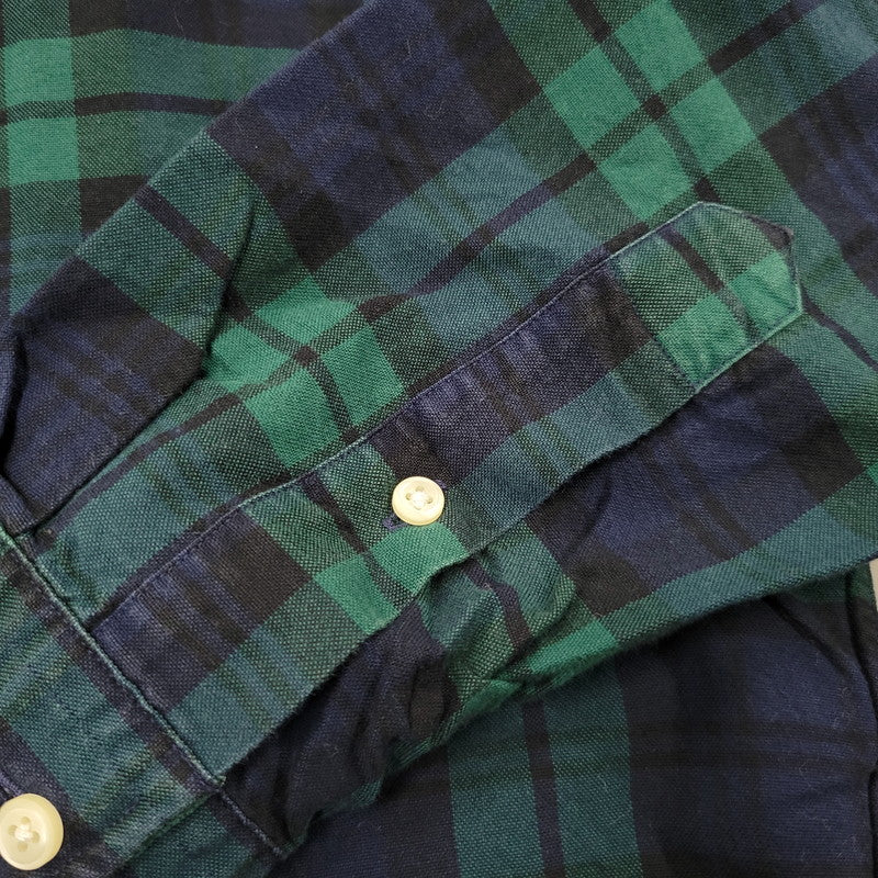 【中古品】【メンズ】 RALPH LAUREN ラルフローレン BEAMS LIMITED EDITION BD L/S CHECK SHIRT ビームス リミテッドエディション ボタンダウン 長袖 チェック シャツ 147-260902-as-23-izu サイズ：S カラー：グリーン×ネイビー 万代Net店
