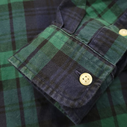 【中古品】【メンズ】 RALPH LAUREN ラルフローレン BEAMS LIMITED EDITION BD L/S CHECK SHIRT ビームス リミテッドエディション ボタンダウン 長袖 チェック シャツ 147-260902-as-23-izu サイズ：S カラー：グリーン×ネイビー 万代Net店