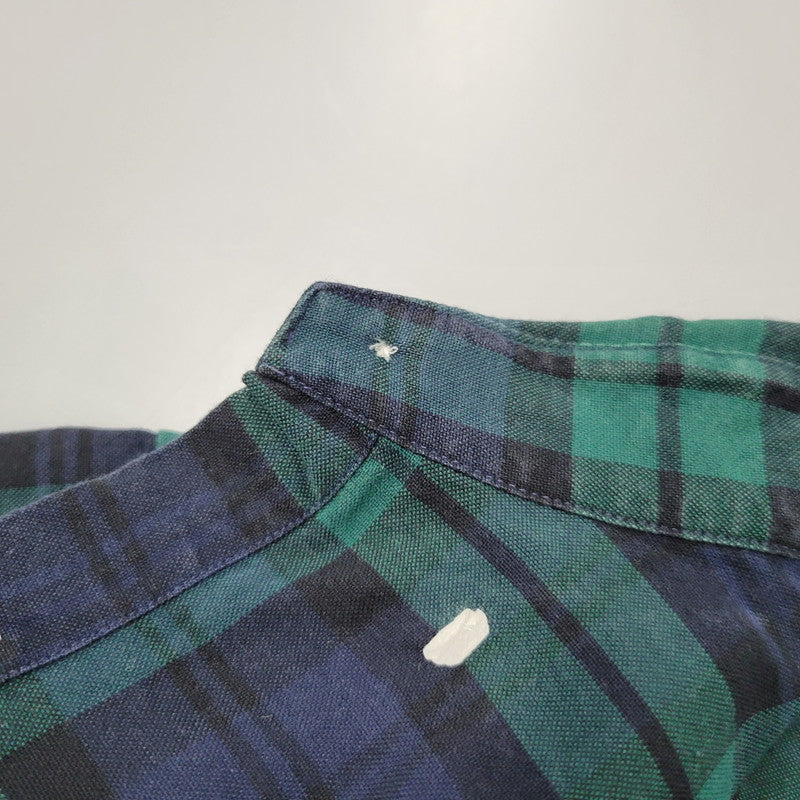 【中古品】【メンズ】 RALPH LAUREN ラルフローレン BEAMS LIMITED EDITION BD L/S CHECK SHIRT ビームス リミテッドエディション ボタンダウン 長袖 チェック シャツ 147-260902-as-23-izu サイズ：S カラー：グリーン×ネイビー 万代Net店