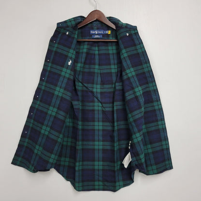 【中古品】【メンズ】 RALPH LAUREN ラルフローレン BEAMS LIMITED EDITION BD L/S CHECK SHIRT ビームス リミテッドエディション ボタンダウン 長袖 チェック シャツ 147-260902-as-23-izu サイズ：S カラー：グリーン×ネイビー 万代Net店