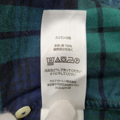 【中古品】【メンズ】 RALPH LAUREN ラルフローレン BEAMS LIMITED EDITION BD L/S CHECK SHIRT ビームス リミテッドエディション ボタンダウン 長袖 チェック シャツ 147-260902-as-23-izu サイズ：S カラー：グリーン×ネイビー 万代Net店