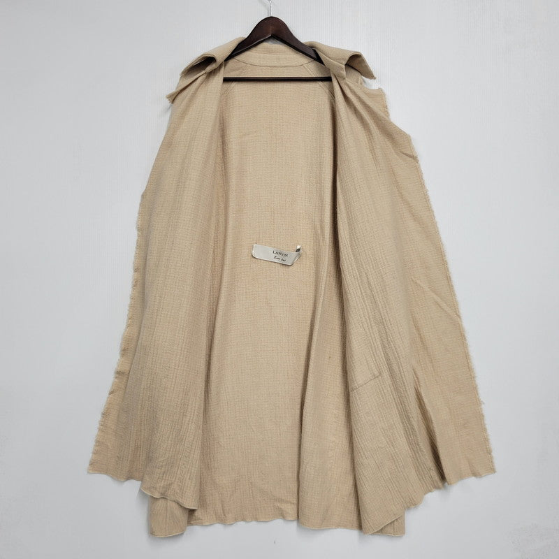 【中古品】【レディース】 LANVIN ランバン CASHMERE COAT カシミヤコート フランス製 168-260902-as-26-izu サイズ：38 カラー：ベージュ 万代Net店