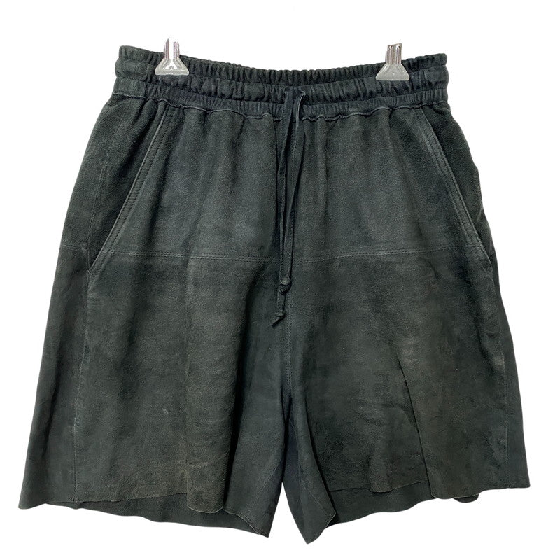 【中古品】【メンズ】 MAREA ERRE マレアエッレ GOAT SUEDE SHORTS ゴート スエード ショーツ ショートパンツ ボトムス 151-260901-kh-08-izu サイズ：S カラー：ブラック 万代Net店