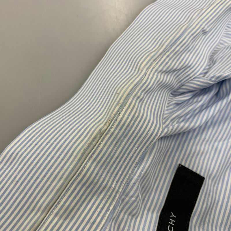 【中古品】【メンズ】 GIVENCHY ジバンシィ STRIPE DRESS SHIRT ストライプ ドレス シャツ トップス 長袖 141-260910-cs-25-izu サイズ：42 カラー：ライトブルー 万代Net店
