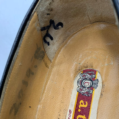 【現状渡し品】【メンズ】 a.testoni ア・テストーニ OSTRICH LEATHER LOAFER レザー ローファー 靴 164-260831-as-03-izu サイズ：6H カラー：ブラック 万代Net店