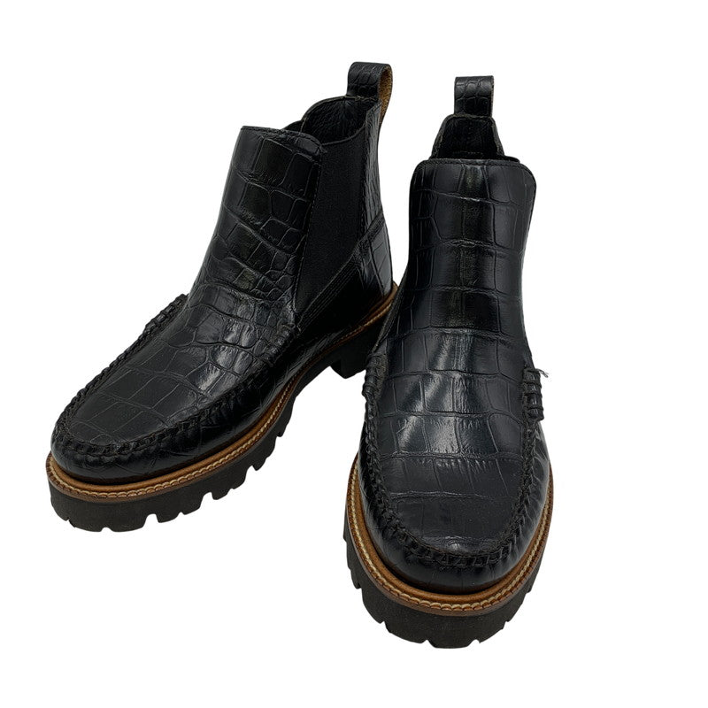【中古品】【メンズ】 GH BASS ジーエイチバス BAX2K969 CROC CHELSEA BOOT クロコ チェルシー ブーツ シューズ 靴 164-260831-cs-11-izu サイズ：9 カラー：ブラック 万代Net店