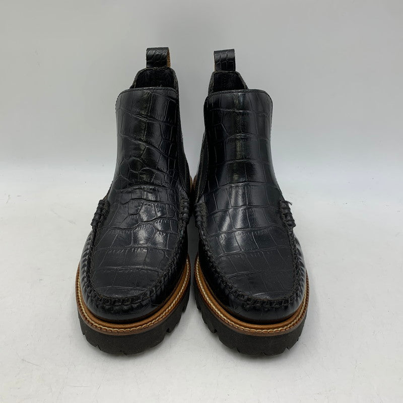 【中古品】【メンズ】 GH BASS ジーエイチバス BAX2K969 CROC CHELSEA BOOT クロコ チェルシー ブーツ シューズ 靴 164-260831-cs-11-izu サイズ：9 カラー：ブラック 万代Net店