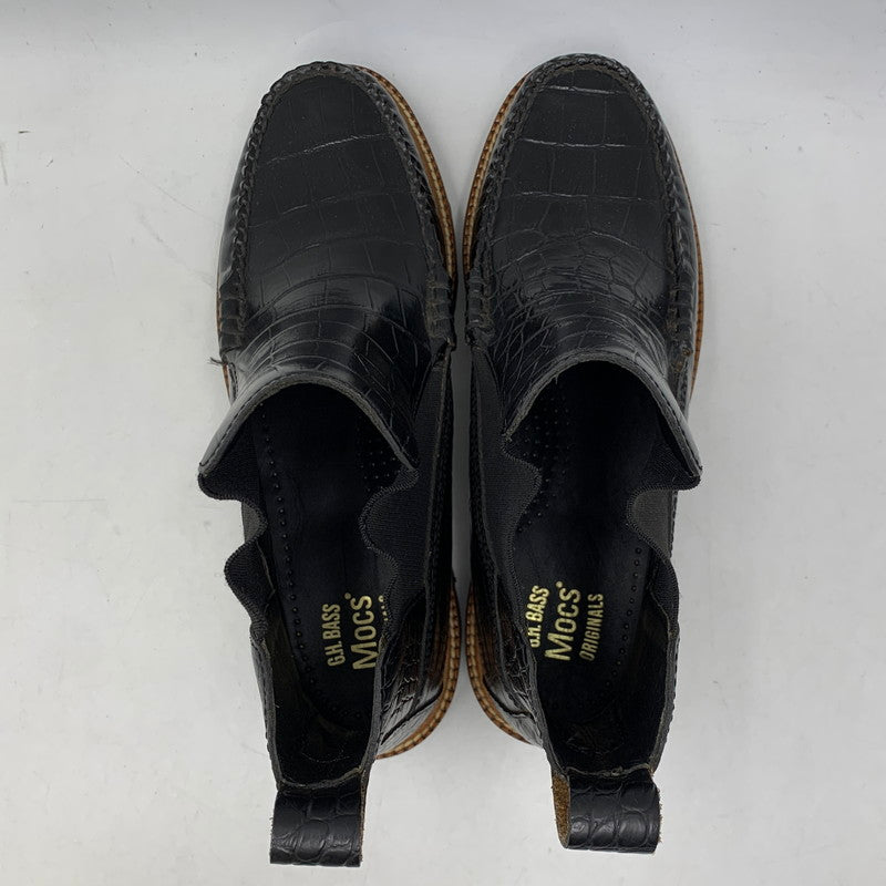 【中古品】【メンズ】 GH BASS ジーエイチバス BAX2K969 CROC CHELSEA BOOT クロコ チェルシー ブーツ シューズ 靴 164-260831-cs-11-izu サイズ：9 カラー：ブラック 万代Net店