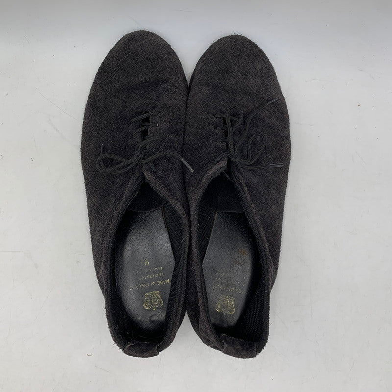 【現状渡し品】【メンズ】 CROWN クラウン イングランド製 SUEDE SHOES スウェード シューズ 靴 164-260910-cs-22-izu サイズ：9 カラー：ブラック 万代Net店