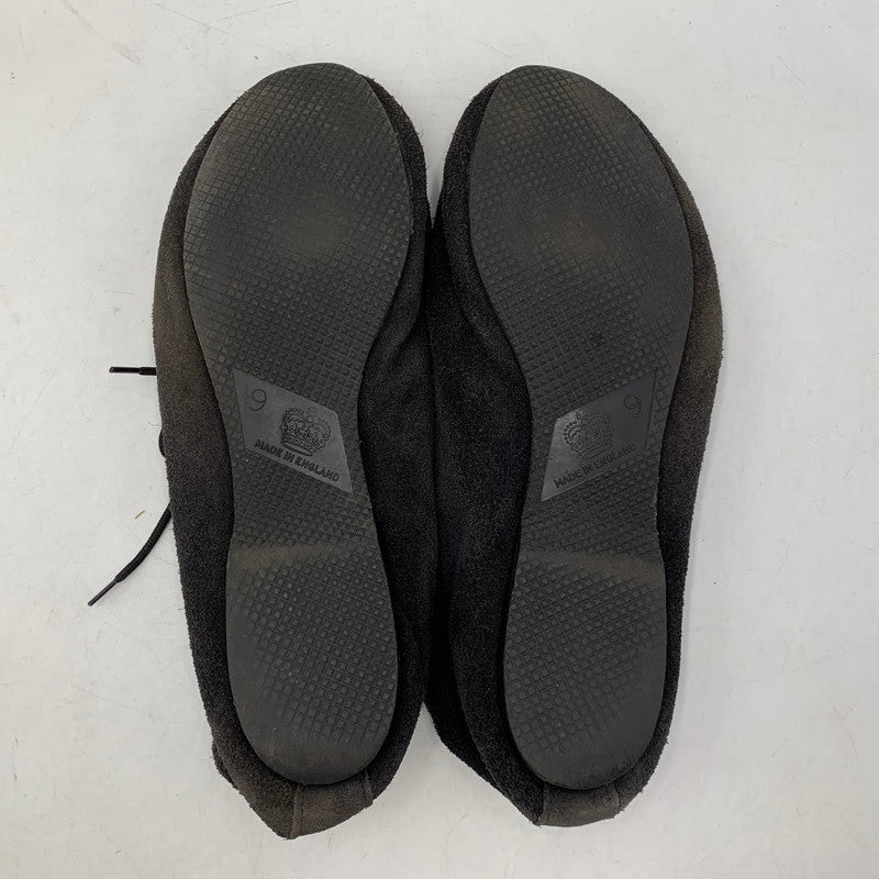 【現状渡し品】【メンズ】 CROWN クラウン イングランド製 SUEDE SHOES スウェード シューズ 靴 164-260910-cs-22-izu サイズ：9 カラー：ブラック 万代Net店