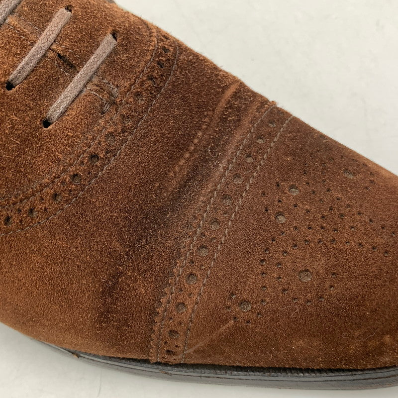 【中古品】【メンズ】 EDWARD GREEN エドワードグリーン CARDIFF SUEDE DRESS SHOES カーディフ スエード ドレスシューズ 靴 164-260831-as-02-izu サイズ：6 1/2 カラー：ブラウン 万代Net店