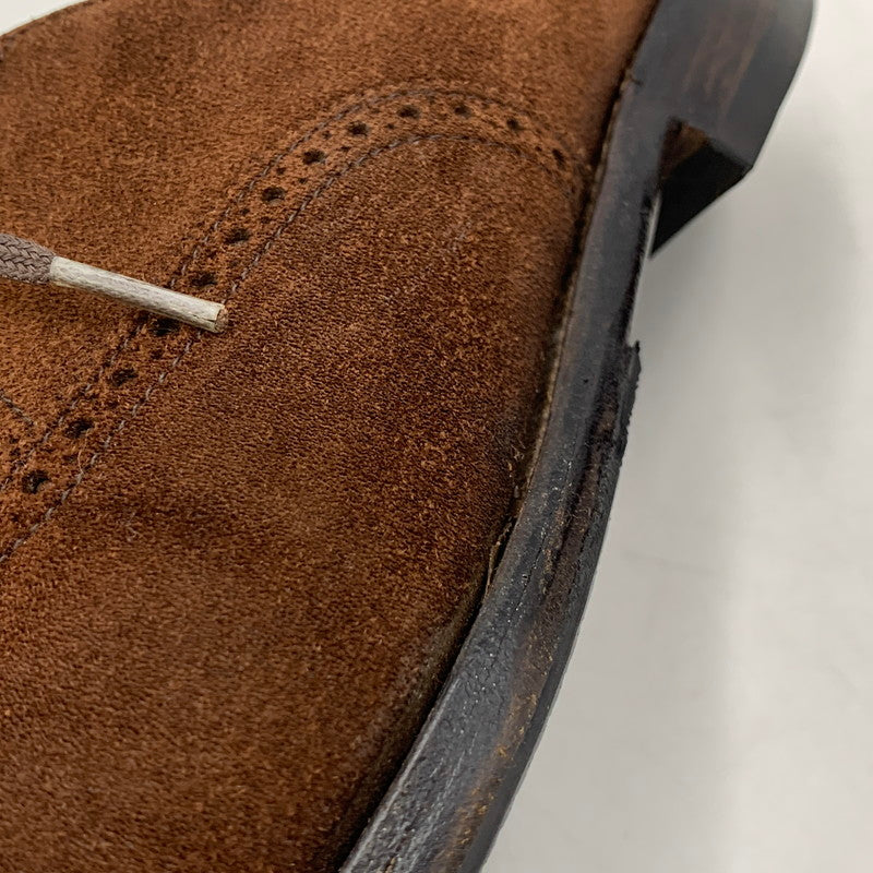 【中古品】【メンズ】 EDWARD GREEN エドワードグリーン CARDIFF SUEDE DRESS SHOES カーディフ スエード ドレスシューズ 靴 164-260831-as-02-izu サイズ：6 1/2 カラー：ブラウン 万代Net店