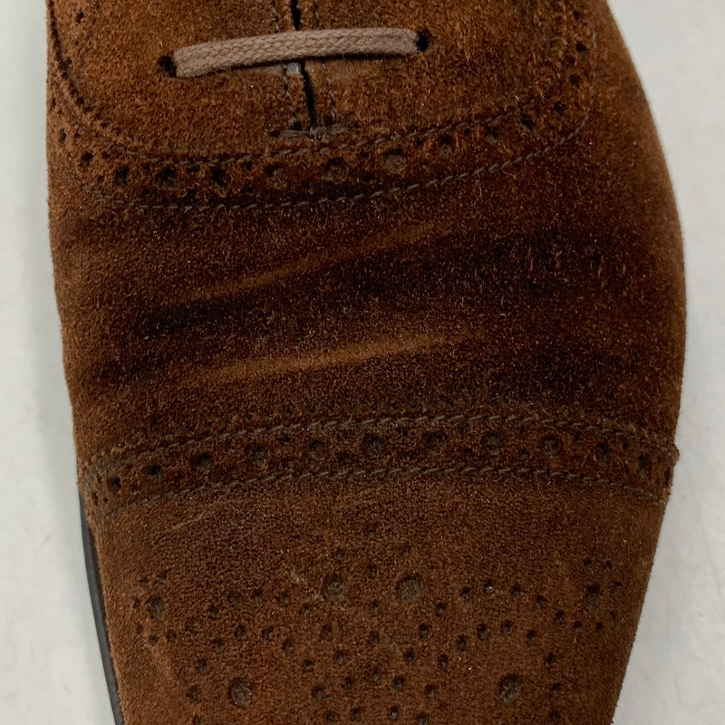 【中古品】【メンズ】 EDWARD GREEN エドワードグリーン CARDIFF SUEDE DRESS SHOES カーディフ スエード ドレスシューズ 靴 164-260831-as-02-izu サイズ：6 1/2 カラー：ブラウン 万代Net店